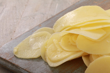 preparing fresh potatoes