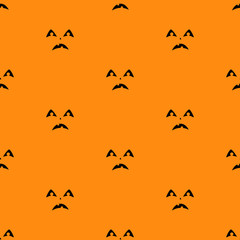 Set of scary faces Halloween pumpkins