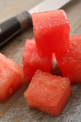 preparing fresh melon
