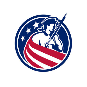 American Patriot USA Flag Icon