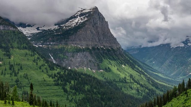 TL Glacier - Going To The Sun Road Opens Up in Early Summer in Montana Wilderness