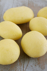 preparing fresh potatoes