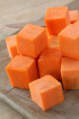 preparing fresh carrots