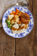 plated chicken main meal