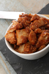 sandwich filling in dish