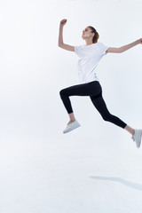 woman jumping sport