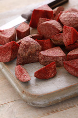 preparing fresh beetroot