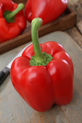 preparing fresh peppers