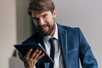 business man with tablet