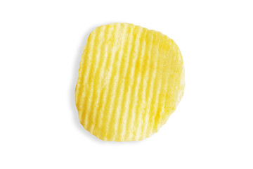 potato chip isolated on white background with clipping path