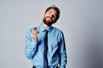 bitcoin finance economics business man