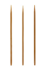 Toothpicks isolated on white background with clipping path included.