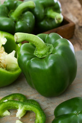 whole green bell pepper
