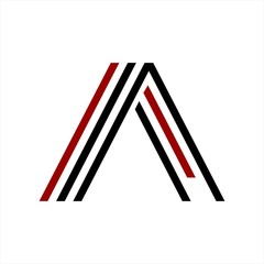 AA, AL, AI, AAL initials line art geometric company logo