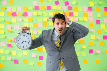 Businessman with many business priorities