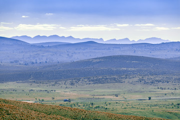 Fototapeta na wymiar Scenic mountainous landscape of Flinders Ranges in South Australia