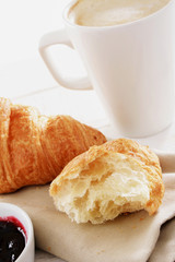 fresh baked croissant breakfast