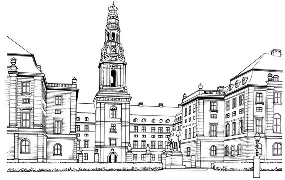 漫画風ペン画イラスト 西洋風 城 Stock Illustration Adobe Stock