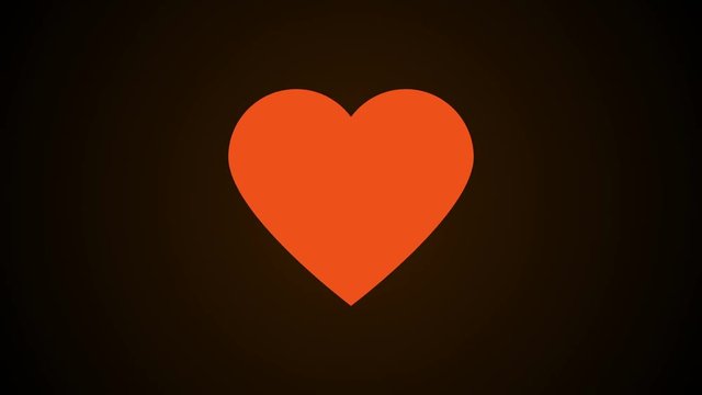 Simple heart, this is symbol of love and health, abstract 3d computer generated background