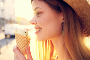 girl eating ice cream