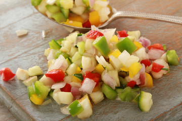 diced mixed vegetables for ratatouille
