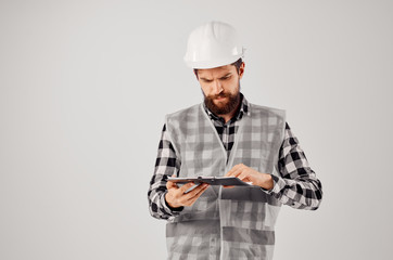 builder man in hard hat