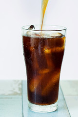 glass of cola drink