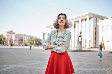 young woman in the city