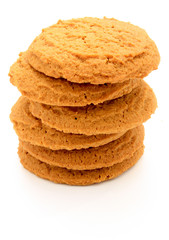 baked biscuits isolated on white background