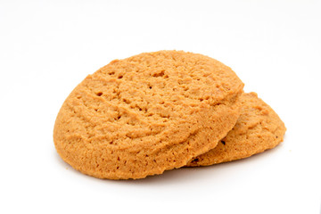 baked biscuits isolated on white background