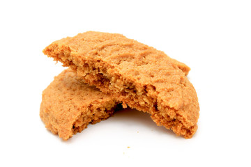 baked biscuits isolated on white background