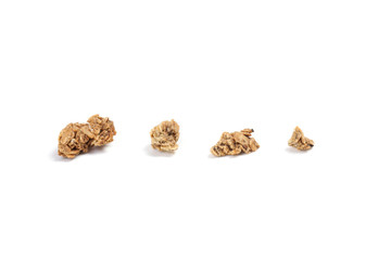Ingredient of granola isolated on white background.
