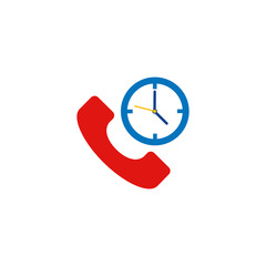 Time Call Logo Icon Design