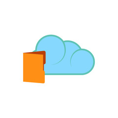 Folder Cloud Computing Logo Icon Design