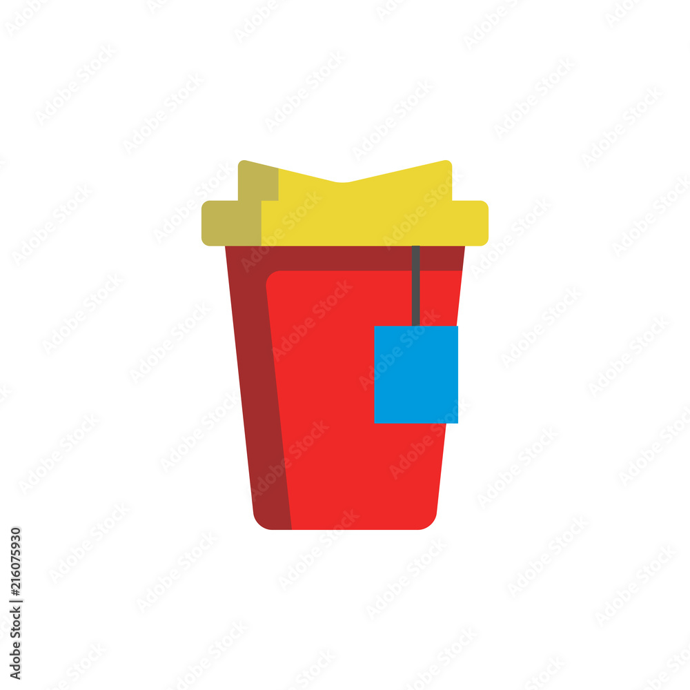 Poster coffee and tea logo icon design