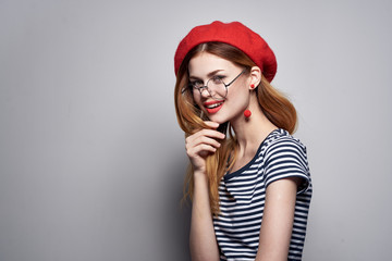 beautiful woman in beret