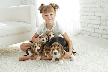 Child with dog 