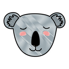 wild koala head icon vector illustration design