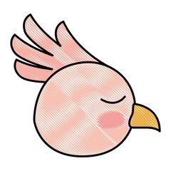 cute bird head icon vector illustration design