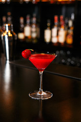 fresh cherry fruits cocktail