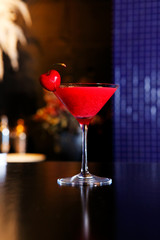 fresh cherry fruits cocktail