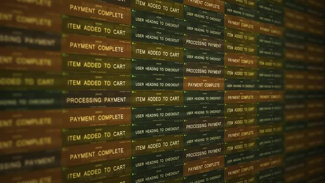 Futuristic Digital Server Technology Concept - Processing Online Payment V1