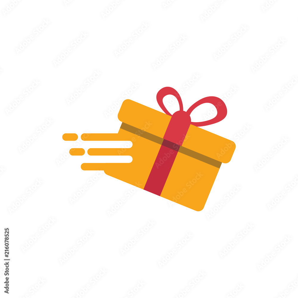 Poster delivery gift logo icon design