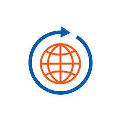 World Logistic Service Logo Icon Design