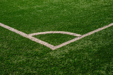 Corner kick line on the field