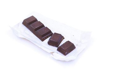 wrapped broken chocolate bar