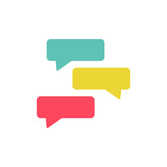 Obraz na płótnie Canvas Chat Testimonial Logo Icon Design