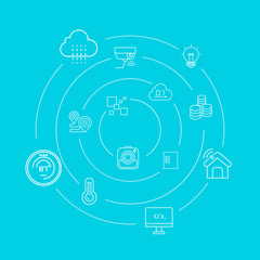 internet of things and smart home concept background