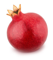Whole pomegranate isolated on a white.