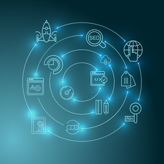 search engine optimization concept background